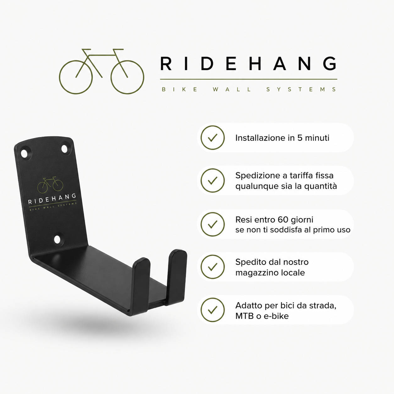 Il RideHang™ - La tua bici merita il muro giusto