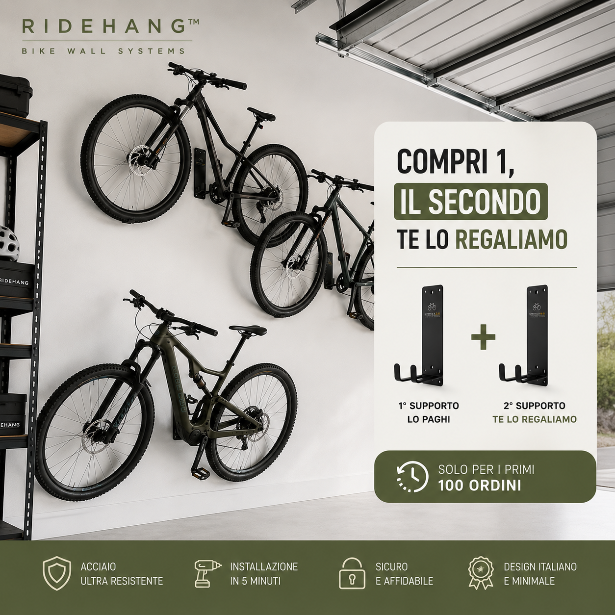 Il RideHang™ - La tua bici merita il muro giusto